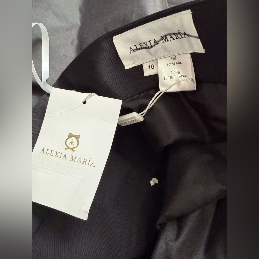 Alexia María Black High-Waist Overskirt Size 10 - Picture 6 of 7